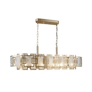 Lucea Kroonluchter Karmella 100cm messing 12-lamps