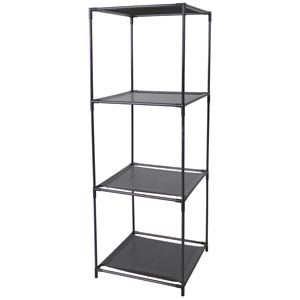 Urban Living Opbergrek 3-laags - metaal - kunststof - zwart - x cm - voor opbergmanden -