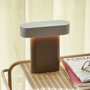 Hübsch LED tafellamp Sleek, ijzer bruin/lichtgrijs, PC