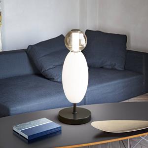 Ideallux Ideal Lux LED tafellamp Lumiere, glas opaal/grijs, hoogte 50 cm