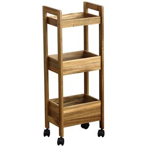 Tendance Opbergkast - hout - trolley - 3 vakken - 79 x 28,5 x 21 cm -