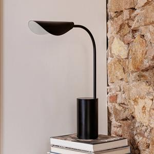 FARO BARCELONA Liggera tafellamp, zwart, staal, hoogte 27,9 cm