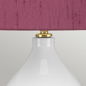 ELSTEAD Textiel-tafellamp Isla messing antiek/paars