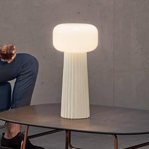 Mantra Iluminación Faro tafellamp, glas, kunststof, fitting E27, wit