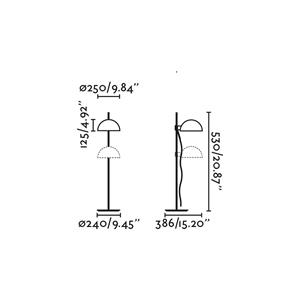 FARO BARCELONA Dominica tafellamp, mat zwart, staal, hoogte 53 cm