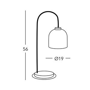 Austrolux Kolarz Chalet tafellamp, hoogte 56 cm, wit/bruin/zwart