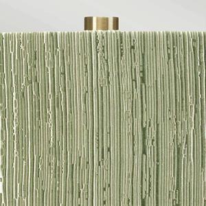 ELSTEAD Milo tafellamp, messing-wit-groen