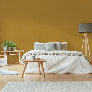 Elle Vliesbehang Velvet Uni Okergeel