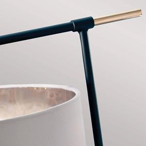 ELSTEAD Balance tafellamp, zwart/nikkel, witte kap