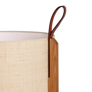 Carpyen Greta tafellamp, natuurvezel/eiken, hoogte 44cm