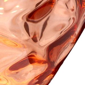 Quintiesse Samara tafellamp, Ø 45,7 cm, zalm, stof, glas, 2-lamps
