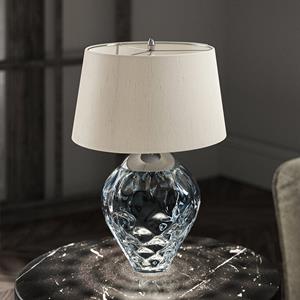 Quintiesse Samara tafellamp, Ø 45,7 cm, blauw, stof, glas, 2-lamps