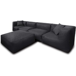 Feel Furniture  Binnen en Buiten bank - Odin - 4 Persoonsbank - Zwar…