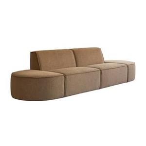 Tikamoon  Modulaire 2-zitsofa Dario in camelkleurige stof