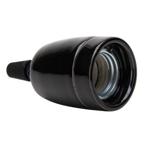 Kopp Lamphouder E27 Porselein Met Trekontlasting Zwart