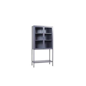 Fjôrd  Wandkast Grijs 75x35x150cm - Metaal - Misha