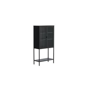 Fjôrd  Wandkast Zwart 75x35x150cm - Metaal - Misha