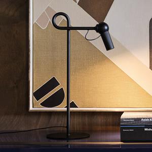 Kdln LED tafellamp Bird, zwart, 48 cm, metaal, dimbaar