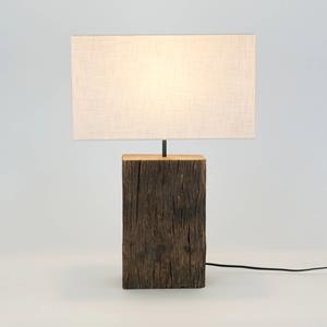 Holländer Montecristo tafellamp, houtkleurig/beige, hoogte 59 cm, hout