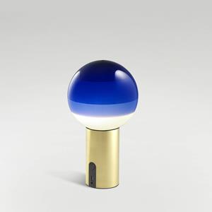 Marset Dipping Light accu-tafellamp blauw/messing