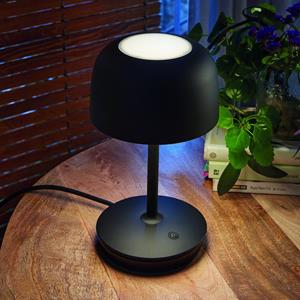 Bover LED tafellamp Bol, mat zwart, hoogte 30 cm, aluminium