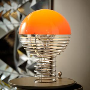Verpan Wire Kleine tafellamp, oranje