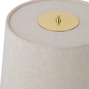 GUBI tafellamp 9205, messing, Canvas, hoogte 58 cm