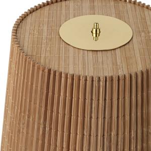 GUBI tafellamp 9205, messing, kap van BAMBUS, hoogte 58 cm