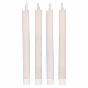 Magic Flame 4x Witte Led kaarsen/dinerkaarsen 25,5 cm -