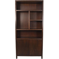 HSM Collection HSM - -Wandkast met 5 Vakken-100x42x215-Bruin-Teak