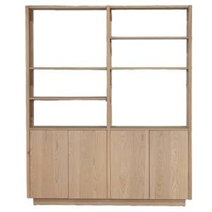 DÉJA Living  Wandkast Naturel Eikenhout - 180x38x210cm - Levi