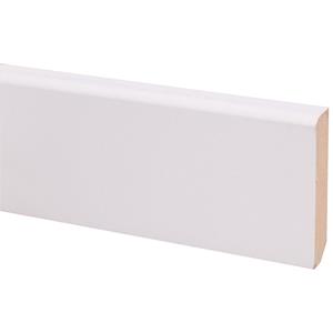 Praxis Muurplint Mdf - Gegrond - Wit - 55x12mm - 244 Cm