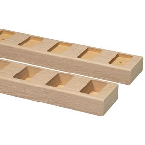 CanDo Set Vloer- En Plafondprofielen Voor Decowall Roomdivider - Mdf - Natuur Eiken - Recht 90° - 2 Stuks