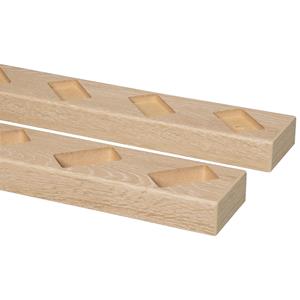 CanDo Set Vloer- En Plafondprofielen Voor Decowall Roomdivider - Mdf - Natuur Eiken - Schuin 45° - 2 Stuks
