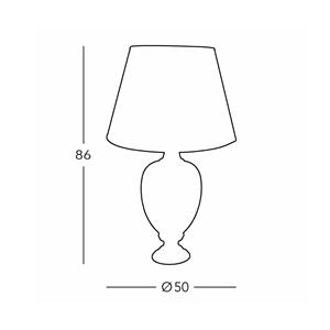 Austrolux Kolarz Dauphin tafellamp, crèmekleurig, hoogte 86 cm, keramiek
