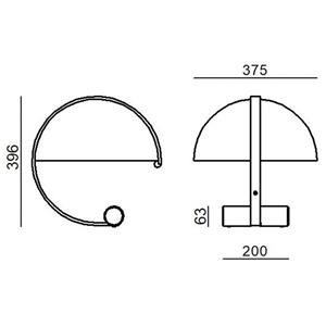 Stilnovo Meta LED tafellamp incl. E27-LED zwart