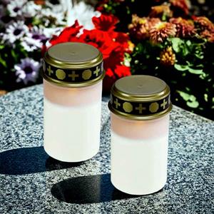 Urnwebshop 2 Witte LED-Noveenkaarsen