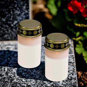 Urnwebshop 2 Witte LED-Noveenkaarsen met Timer