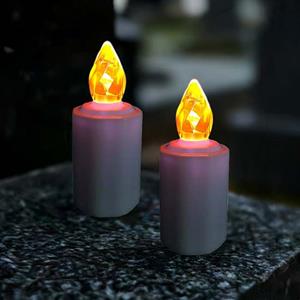 Urnwebshop 2 Waterdichte LED-Kaarsen, Gele Vlam