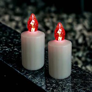 Urnwebshop 2 Waterdichte LED-Kaarsen, Rode Vlam
