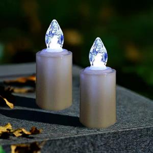 Urnwebshop 2 Waterdichte LED-Kaarsen, Witte Vlam
