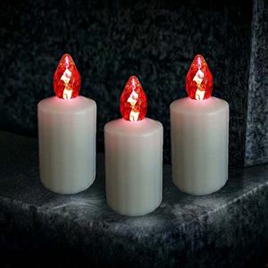 Urnwebshop 3 Waterdichte LED-Kaarsen, Rode Vlam
