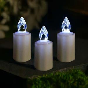 Urnwebshop 3 Waterdichte LED Kaarsen, Witte Vlam