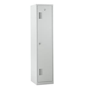 Eurokraft basic Multifunctionele lockerkast Amsterdam, 1 compartiment, lichtgrijs, breedte 400 mm
