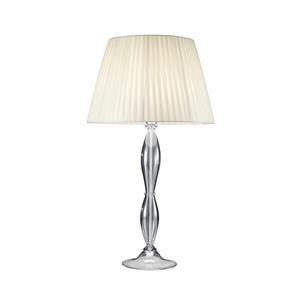 KOLARZ Pisani tafellamp, chroom/wit, hoogte 72 cm, glas/stof