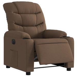 VidaXL Fauteuil verstelbaar elektrisch stof bruin