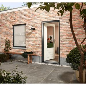 CanDo Hordeur Premium B - Plissé Hordeur - Grijs Profiel - Zwart Gaas - 96x200cm