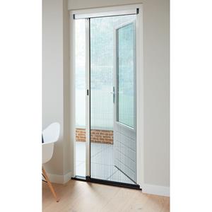 CanDo Hordeur Premium B - Plissé Hordeur - Wit Profiel - Zwart Gaas - 96x200cm