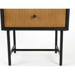 Housecraft Living Coztilla Kast| Opbergkast Hoog Zwart| Bruin
