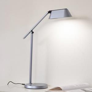 LINDBY LED tafellamp Thies, grijs, ABS, hoogte 78cm, dimbaar